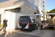 Vehículo de la Guardia Civil durante las actuaciones del Caso Mascarillas el pasado mes de noviembre.