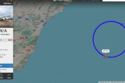 El avión de la OTAN frente a la costa de Almería en una imagen de Flightradar.