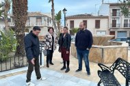 La Plaza de Los Dolores durante la visita de las autoridades municipales.