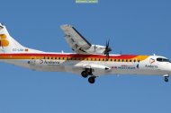 ATR-72-600 de Iberia, operado por Air Nostrum, que conecta el Aeropuerto de Almería con los de Melilla y Sevilla.
