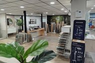 El showroom de Azulejos Membrives, con una amplia exposición de pavimentos y revestimientos en gran formato