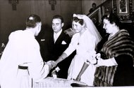 Boda de Isabel Rapallo con Mariano Jiménez en el templo de la Virgen del Mar.