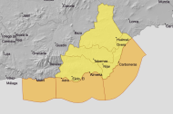 Alerta amarilla y naranja en toda la provincia de Almería durante el lunes.