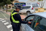 Imagen de archivo de un control de alcoholemia de la Policía Local de Huércal-Overa.