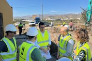 Visita del alcalde de Níjar a las obras