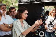 Paz Vega, en un momento del rodaje de su ópera prima como directora, ‘Rita’.