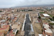 Vista aérea de las obras en el sector de Los Molinos