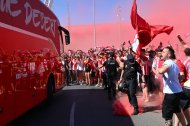 Policía Nacional, Guardia Civil y Policía Local coordinan el dispositivo de seguridad del partido Almería-Málaga.
