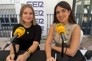 Sara Ruiz y Marina Ginés el pasado jueves en el Hoy por Hoy desde Níjar.