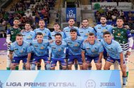 Integrantes de la convocatoria de El Ejido Futsal en el partido ante Palma Futsal.