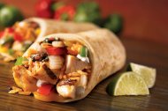 Fajitas de pollo para almorzar.