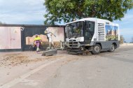 Limpieza en el Recinto Ferial de Almería.