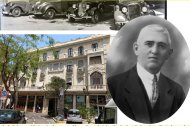 Casa Roche, en la Plaza Flores de Almería, promovida por Facundo S. Roche (a la derecha) con diseño de Langle.