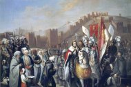 Escena idealizada de la Toma de Almería del pintor Juan de Mata, fechada en 1852, que se conserva en el Museo del Ejército.