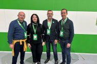 Antonio Martínez, Anabel Mateos, Juan Antonio Lorenzo y José María Martín, en el congreso del PSOE-A.