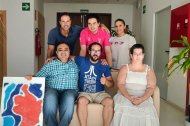 Participantes en 'El Videoclub de ASPAPROS', con Joaquín de la Casa y Andrés Repollo.