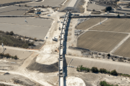 Obras del AVE en el río Almanzora.