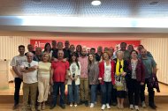 Parte de la nueva Ejecutiva local del PSOE con Juan Francisco Colomina como nuevo líder.