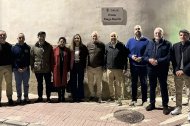Inauguración de la placa que da nombre a la calle de Pintor Diego Bonillo.