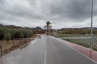 Carretera cortada ayer por las lluvias y que une El Grima con el Largo, en Cuevas del Almanzora.