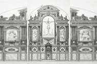 Boceto del retablo de la iglesia de Fondón.