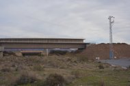 Construcción de uno de los viaductos de la conexión entre la A7 y la A92