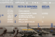 Cartel de la fiesta de bienvenida del Cooltural Fest 2026.