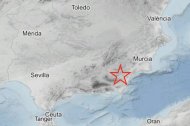 Imagen del IGN del terremoto en Cantoria.