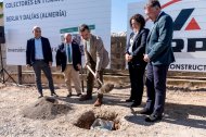 Primera piedra de los nuevos colectores en Balanegra, Berja y Dalías