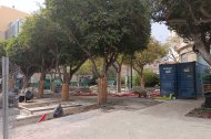 Así está la Plaza del Educador junto al Paseo de Almería
