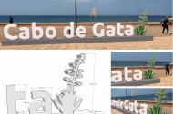 Render de las letras corpóreas de Cabo de Gata.