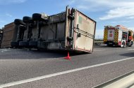 Accidente ocurrido en la A-7 a la altura de Huércal-Overa.