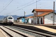 El Intercity Almería-Madrid pasando sin parada por la estación de Fiñana, donde pocos minutos antes sí se detuvo el Media Distancia.
