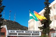 La fachada del IES Martin García Ramos, en Albox.