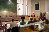 Momento de la despedida del actual secretario general del Ayuntamiento de Almería