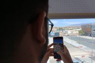 Vista desde la cámara de un teléfono móvil