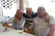 Soriano, Diego y Paco Flores en una comida por los buenos tiempos.