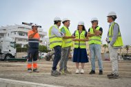Visita a las obras del Arena Center de El Toyo.