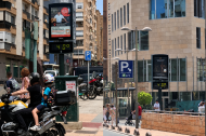 Dos termómetros de Almería capital marcando los 40 grados este miércoles.