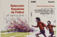 Sello conmemorativo del gol del futbolista argentino de origen almeriense nacionalizado español Rubén Cano, con el que España se clasificó para el Mundial de Argentina 78.