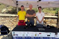 El socorrista Antonio Collado; el alcalde de Cuevas del Almanzora, Antonio Fernández y el periodista y presentador Guillermo Mirón.