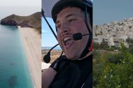 Tres escenas de la visita de Viajeros Cuatro a la costa de Almería en el programa que se emitirá el próximo miércoles.