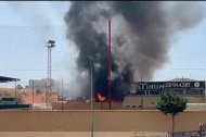Fuego en 'La Espartería' en Huércal de Almería