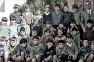 Una de las clases de niños del colegio Ave María del barrio del Quemadero, en los años 70.