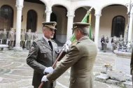 Imagen de la última toma de mando de Moreno Arenas, nuevo general jefe de la BRILEG de La Legión.