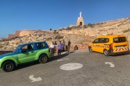 Tecnicos municipales, Surbús y Nila replantean las obras para la llegada del L1 al Cerro de San Cristóbal
