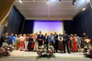 Foto de familia de autoridades y premiados en el día de la Virgen de la Merced, en El Acebuche.