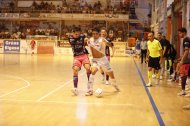 Acción del partido entre Noia Portus y Surseeds El Ejido Futsal.
