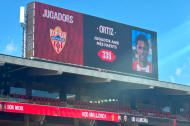 El videomarcador de Son Moix proyectando los números del eterno capitán.