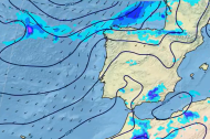 Mapa de precipitaciones de la Aemet.